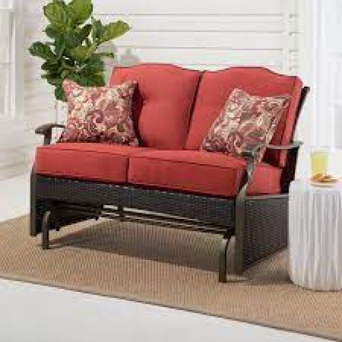 Better Homes & Gardens Providence Cushions Steel Outdoor Loveseat - Red