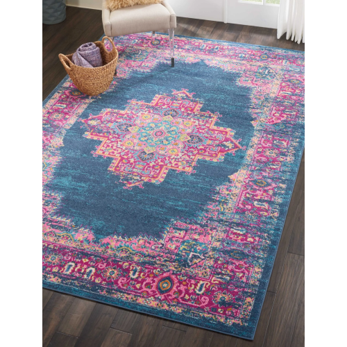 Nourison Passion Persian Blue 8 x 10 Area Rug, (8x10)