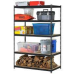 Muscle Rack 48W x 24D x 72H 5-Shelf Steel Freestanding Shelving Unit; Black