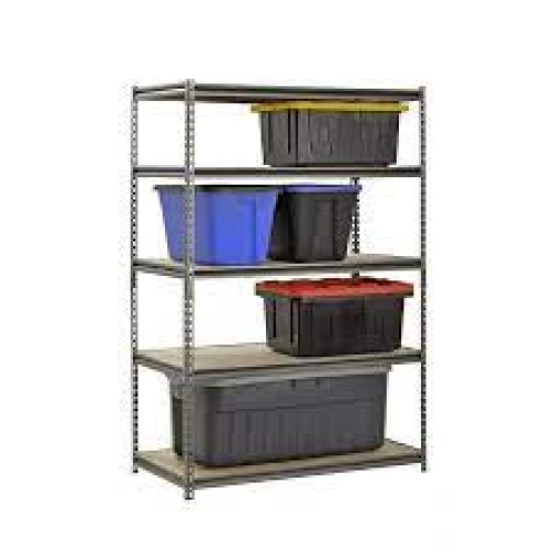 Muscle Rack 48W x 24D x 72H 5-Shelf Steel Freestanding Shelving Unit; Black