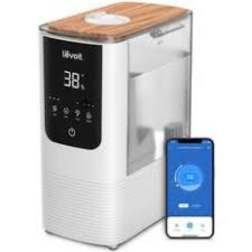 Levoit Smart Cool and Warm Mist Top Fill Humidifier with Aromatherapy, 4.5L, OasisMist LV450S, Wood