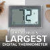 La Crosse Technology Extra-Large Soft Gray Atomic Wall/Table Digital Clock, 513-21867-Int