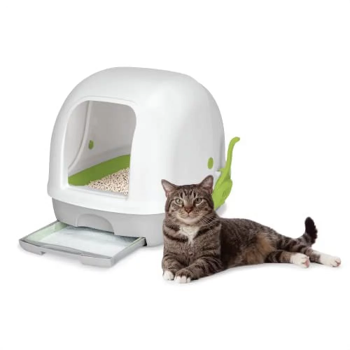 Purina Tidy Cats Hooded Litter Box System, Breeze Hooded System Starter Kit Litter Box, Litter Pelle