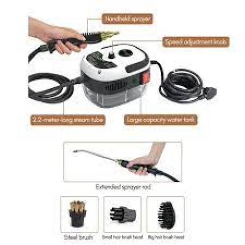 Steam Cleaner, Handheld High Temperature Pressurized Steamer for Cleaning, with 3Pcs Brush Heads for