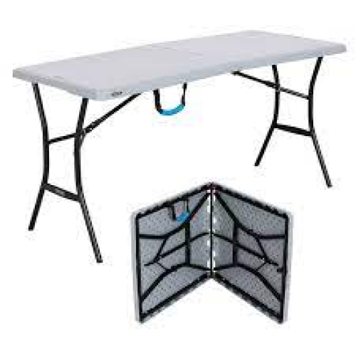 Lifetime 5-Foot Fold-in-Half  Table, Gray (80861)