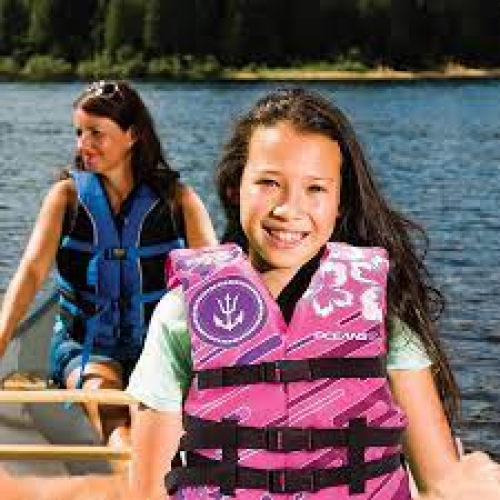 Oceans7 Improved US Coast Guard Approved, Youth Life Jacket, Flex-Form Chest, Open-Sided Design, Type III Vest, PFD, Personal Flotation Device, Pink/Berry