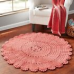 The Pioneer Woman Round Cotton Crochet Accent Rug, Coral