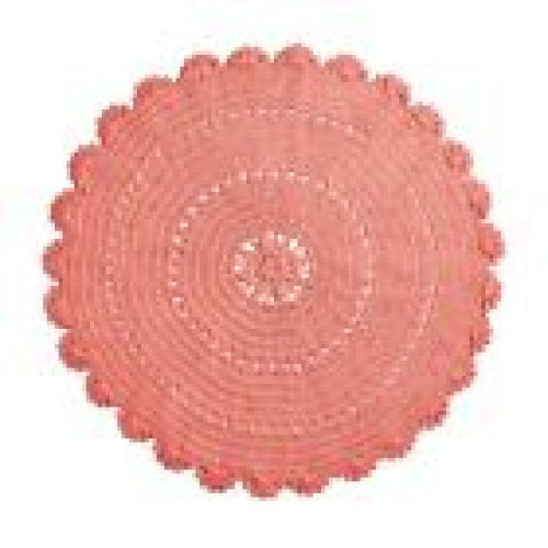 The Pioneer Woman Round Cotton Crochet Accent Rug, Coral