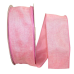 Jam Paper Linen Wired Ribbon, 2.5 In X 50 Yards, 2/Pack, Pink