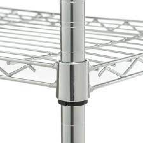 Hyper Tough 3 Tier Wire Shelf Unit, Chrome, Loading Capacity 750 lbs, Adult