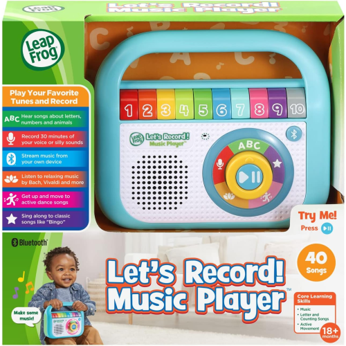 LeapFrog Lets Record! Music Player Wireless Music Player & Recorder for Toddlers 18-48 Months