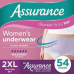 Assurance Womens Incontinence & Postpartum Underwear, 2XL, Maximum Absorbency (54 Count)