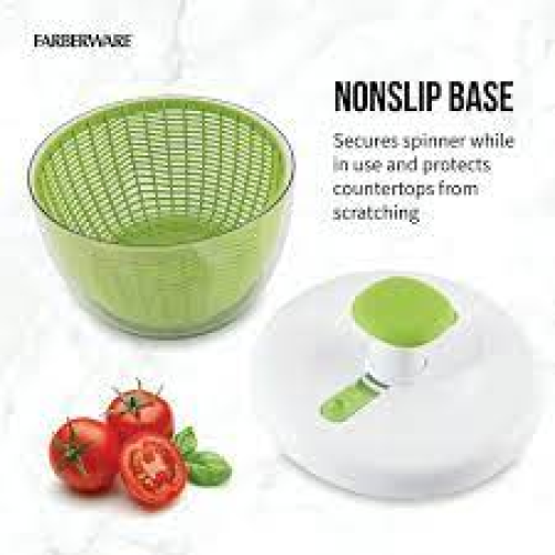 Farberware Professional Plastic Salad Spinner Green with White Lid