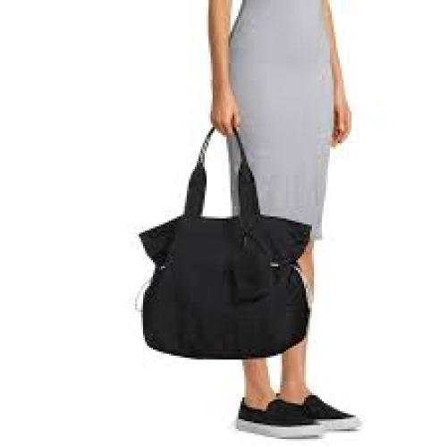 Athletic Works Womens Tote Bag with Removable Pouch, Black