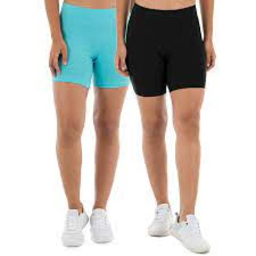 Athletic Works Womens Active Dri-Works Bike Shorts, 2-Pack, Sizes S-XXL 