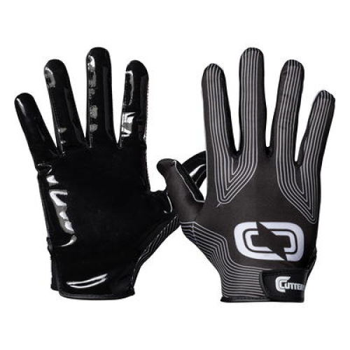 Cutters Epic Football Receiver Glove, Black, Youth, Small/Medium