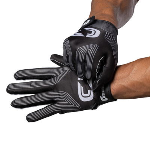 Cutters Epic Football Receiver Glove, Black, Youth, Small/Medium