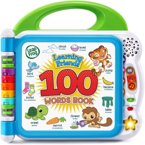 Leapfrog Learning Friends 100 Words Bilingual Electronic Book for Toddlers, Teaches Words, Spanish