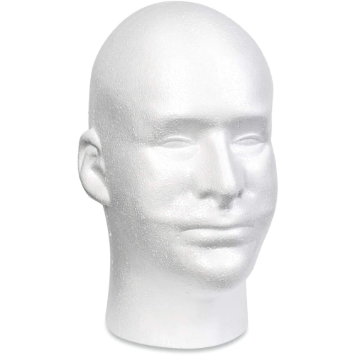 FloraCraft SmoothFM Male Head 6.2 inch x 8.8 inch x 10.3 inch White