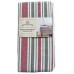 Bee & Willow Red & Green Christmas Stripe Cotton Rich Tablecloth 60x144 Oblong