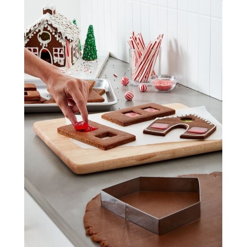 "H For Happy" 10 Piece Set Gingerbread House Cookie Cutter Set NEW