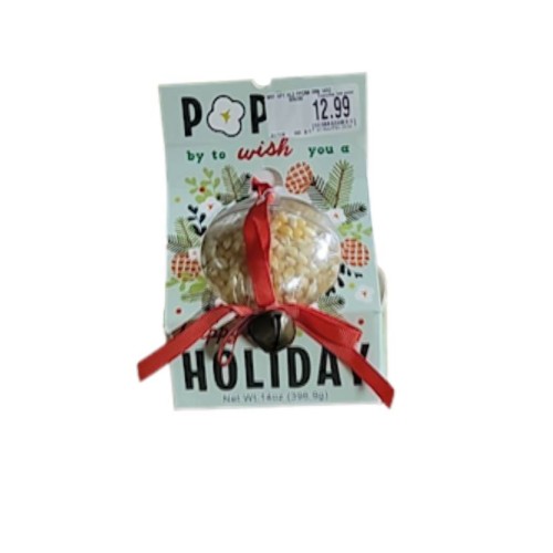 POPPIN' IN TO WISH YOU A HAPPY HOLIDAY POPCORN ORNAMENT