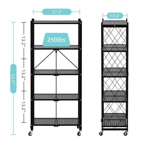 COOKCOK 5-Tier Storage Shelving Unit,Heavy Duty Metal Shelf