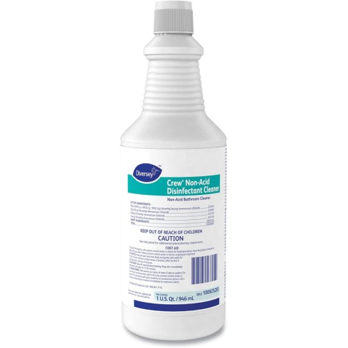 Diversey Crew Neutral Non-Acid Bowl & Bathroom Disinfectant, 32 oz Squeeze Bottle