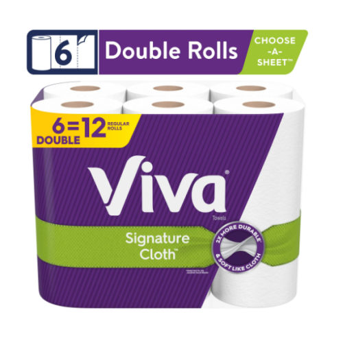 Viva Signature Cloth Paper Towels 6 Double Rolls (94 Sheets Per Roll)