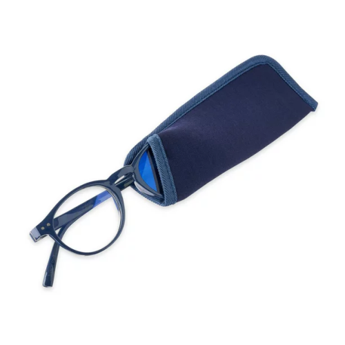 Equate Unisex Kai Bluelight Reading Glasses with Case, Navy, +2.50