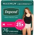 Depend Fresh Protection Adult Incontinence Underwear for Women (Formerly Depend Fit-Flex), Disposable, Maximum, Medium, Blush, 76 Count (2 Packs of 38), Packaging May Vary