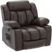 ASHOMELI Large Power Lift Recliner Chair for Elderly with Massage and Heating Function,2 Side Pocket,2 Cup Holders,USB Charge Port (Brown)