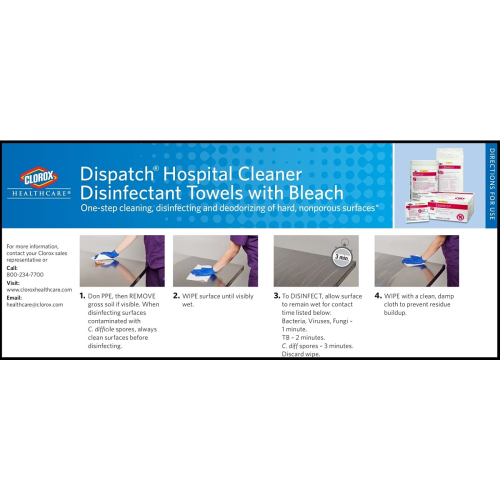 Hospital Cleaner Disinfectant Towels with Bleach