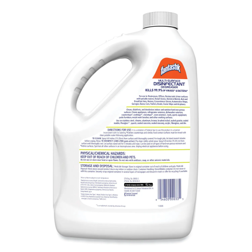 Fantastik Multi-Surface DEGREASER, Disinfectant, SANITIZER, Pleasant Scent, 1 Gallon Bottle