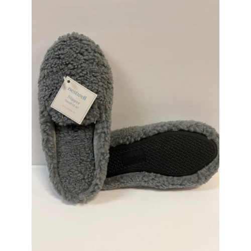 Nestwell Cozy Teddy Sherpa Mule Women's Slippers in Ivory