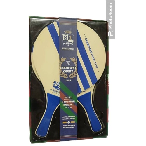 New Silver One International Champions Court Club Paddleball Set Blue