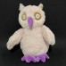 Silver One Plush Sleeping Owl 12" Pink