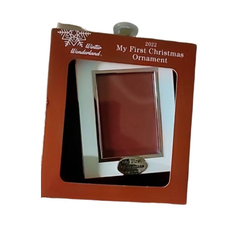  H for Happy™ Christmas photo frame "My First Christmas 2022” white