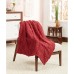 Posh Home luxurious Embossed Chevron Sherpa Throw