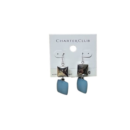 Charter Club Blue Pear Drop SocialEarrings Nwt