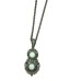  Club Monaco Long Silver Tone Necklace With Detachable Pendant / Stone, 34"