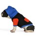 The Dodo Black, Red, Blue and Yellow Hoodie Large=22-26" long, girth 25-30"