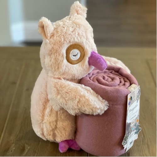 Huggable Friendly Collection Plush Owl & Throw