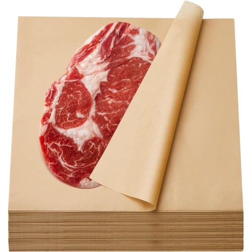 Harloon Brown Butcher Paper 18 x 18 Inch Butcher Paper Sheets Disposable Precut Food Wrapping Paper Square Meat Sandwich Paper Wraps for Sublimation Heat Press (400 Pcs)