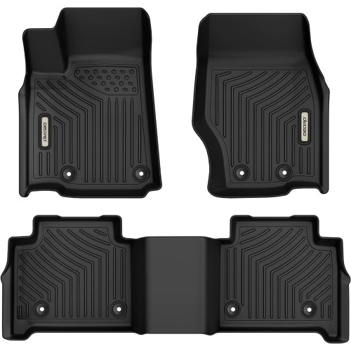 OEDRO Floor Mats Fit for 2022 2023 2024 New Jeep Grand Cherokee, All Weather Protection Car Mats TPE Accessories Custom Fit 2 Rows Liners Full Set Car Mats, Black