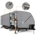 Leader Accessories 30'-33' Travel Trailer RV Cover Windproof Extra Thick Upgraded 5 Layers Camper Cover with Adhesive Repair Patches