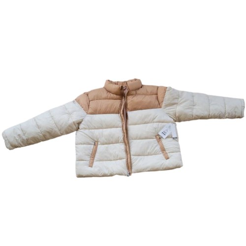 Time & Tru Puffer Puffy Cream Tan Camel Winter Jacket Coat Size XL