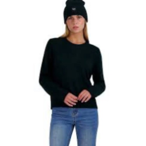 BCBG Paris Women's Long Sleeve Crewneck and Beanie Gift Set