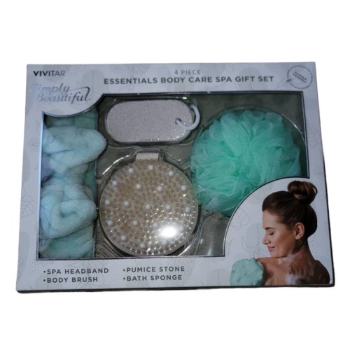 4 PIECE ESSENTIALS BODY CARE SPA GIFT SET VIVITAR