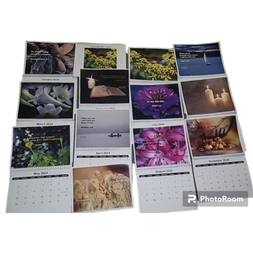 2024  extra thick photo calendar SET OF 15